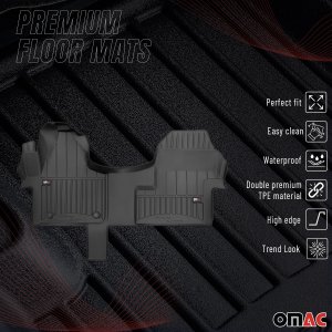 Mercedes-Benz Sprinter W907 Floor Mat - Omac - Proline Premium TPE - Black - 2018 Mercedes-Benz Sprinter W907 Floor Mat - Omac - Proline Premium TPE - Black - 2018